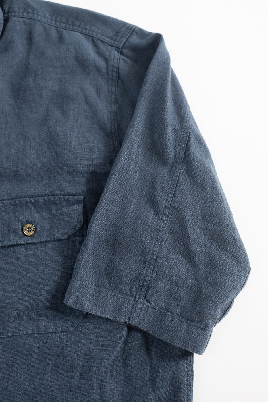 Delray Linen Canvas Shirt - Mood Indigo