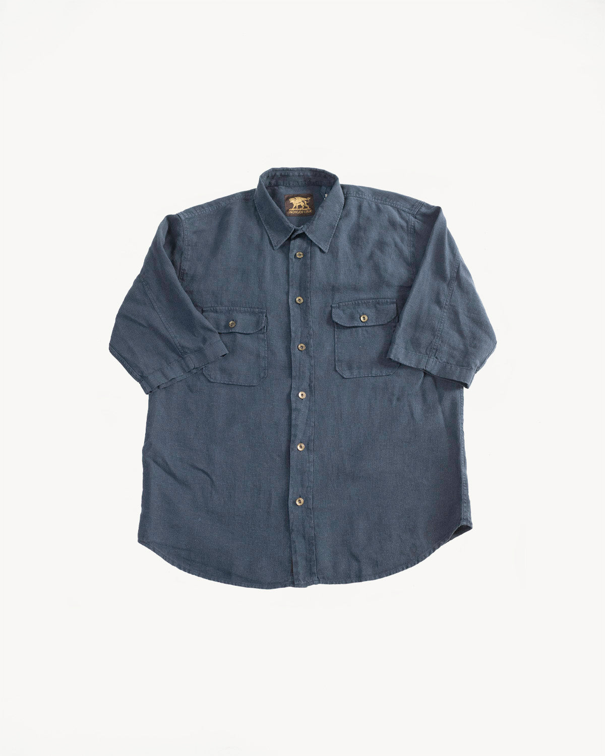 Delray Linen Canvas Shirt - Mood Indigo
