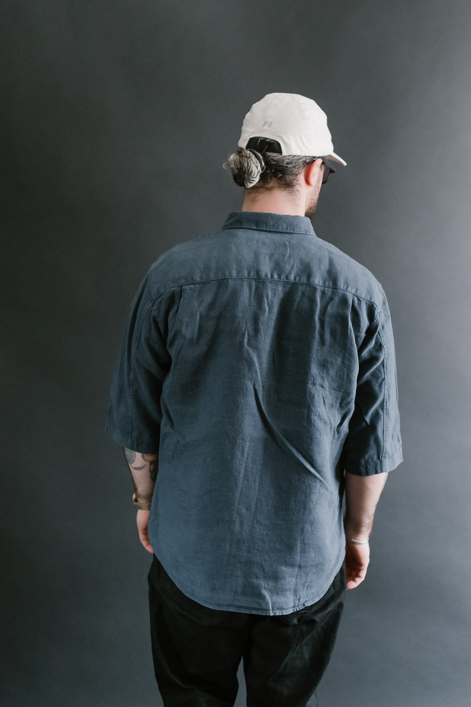 Delray Linen Canvas Shirt - Mood Indigo