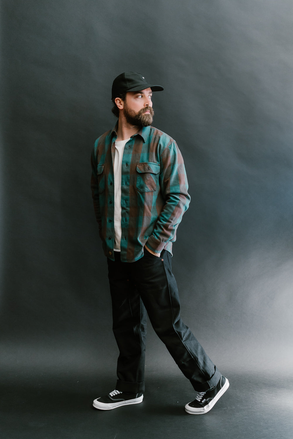Norris Buffalo Plaid - Petrol, Brown