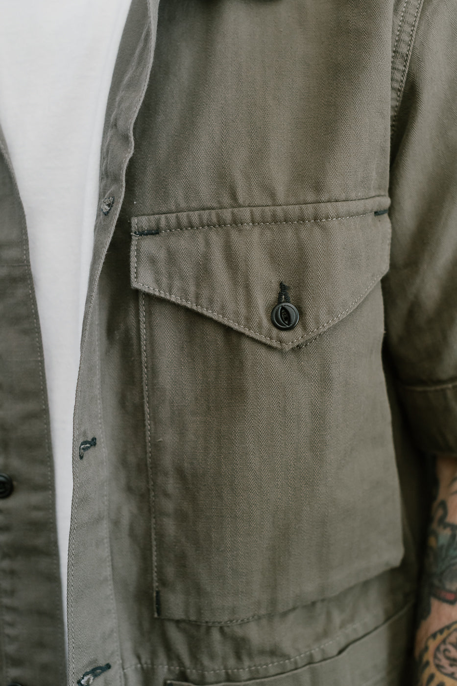 Rivera Neppy Herringbone - Khaki Green