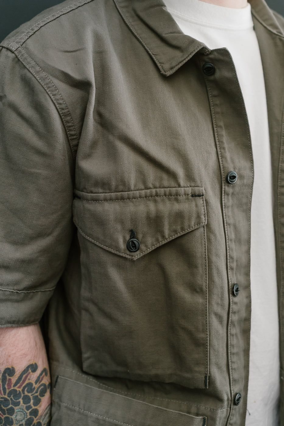 Rivera Neppy Herringbone - Khaki Green
