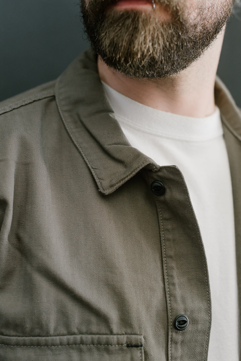 Rivera Neppy Herringbone - Khaki Green