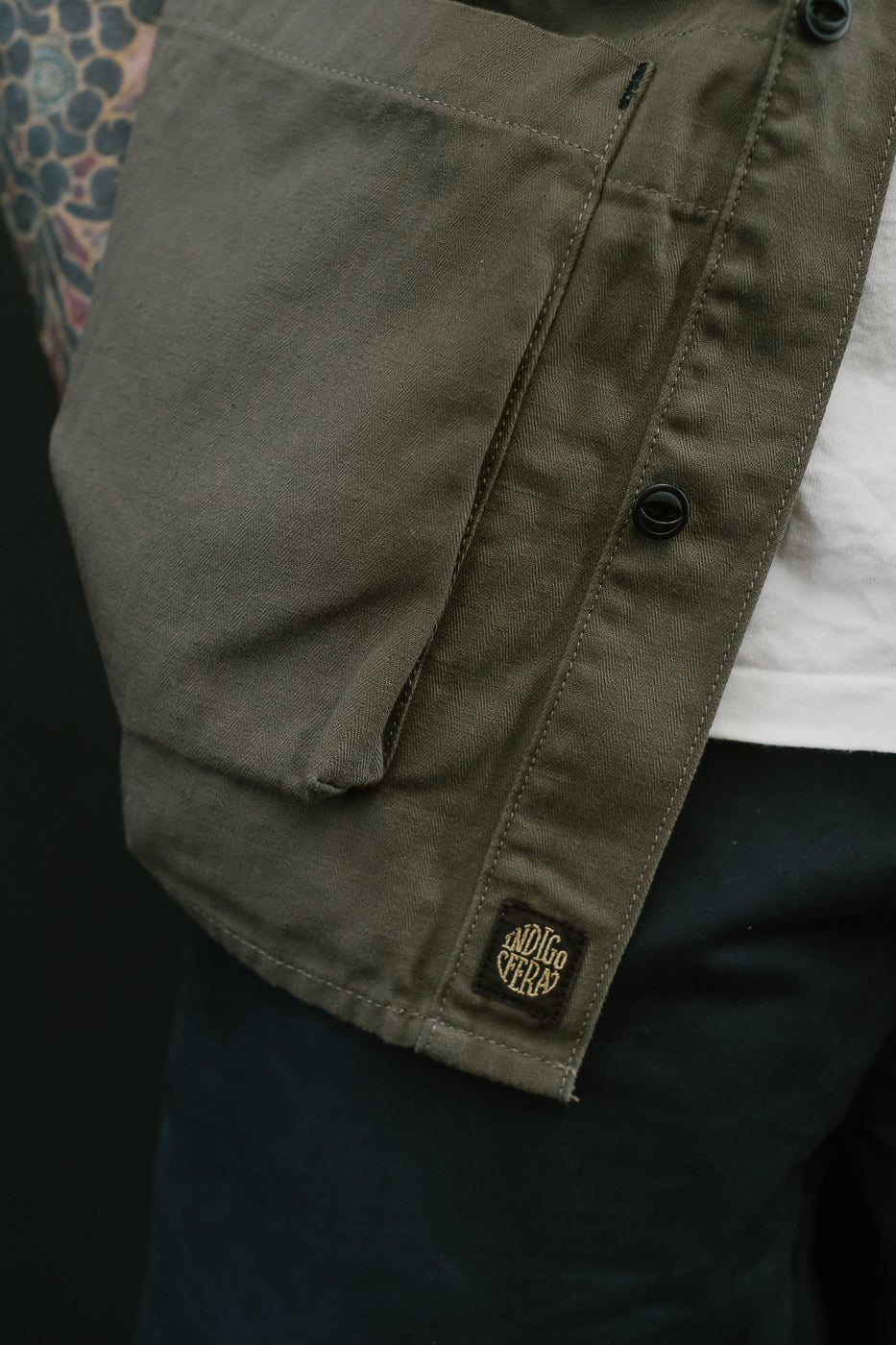 Rivera Neppy Herringbone - Khaki Green