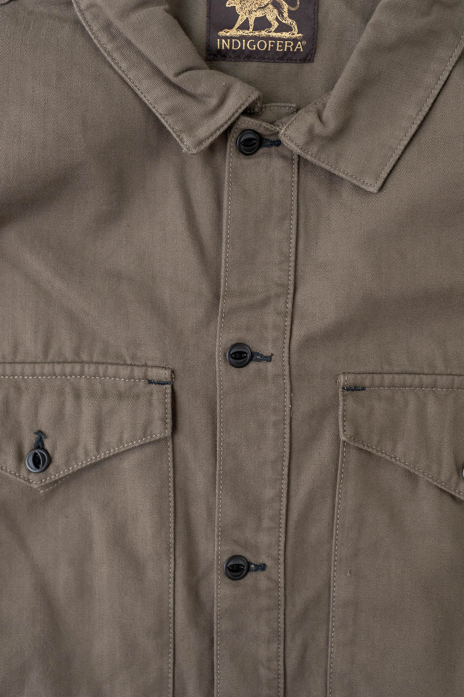 Rivera Neppy Herringbone - Khaki Green