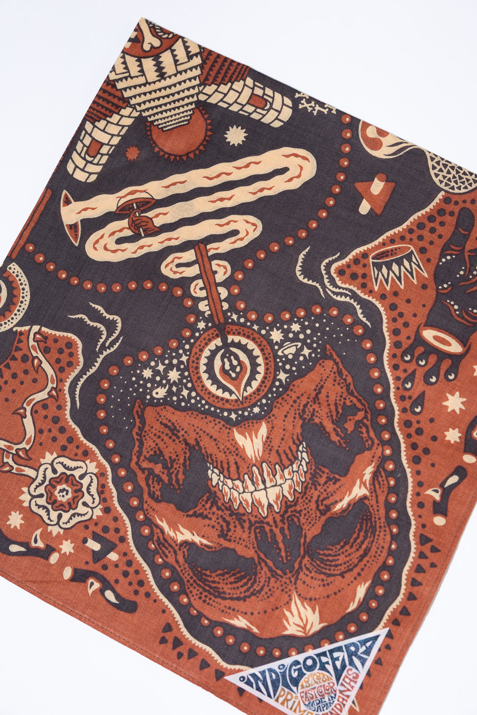 Tarot XIII Bandana - Red, Brown | Dant