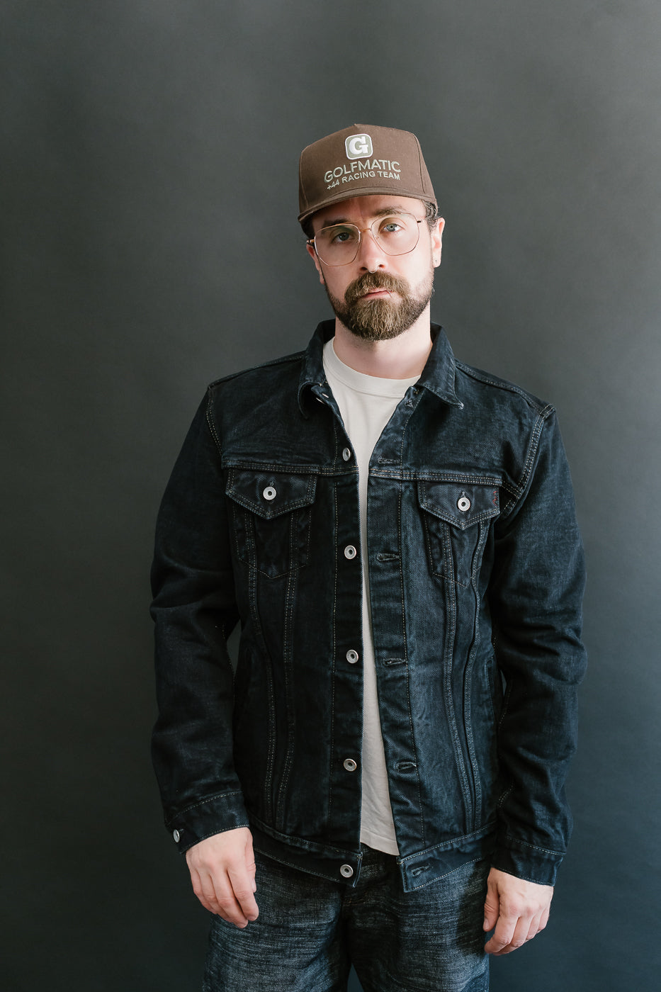 IH-526Lod - 19oz Left-Hand Twill Selvedge Denim Type III Jacket - Indigo Overdyed Black