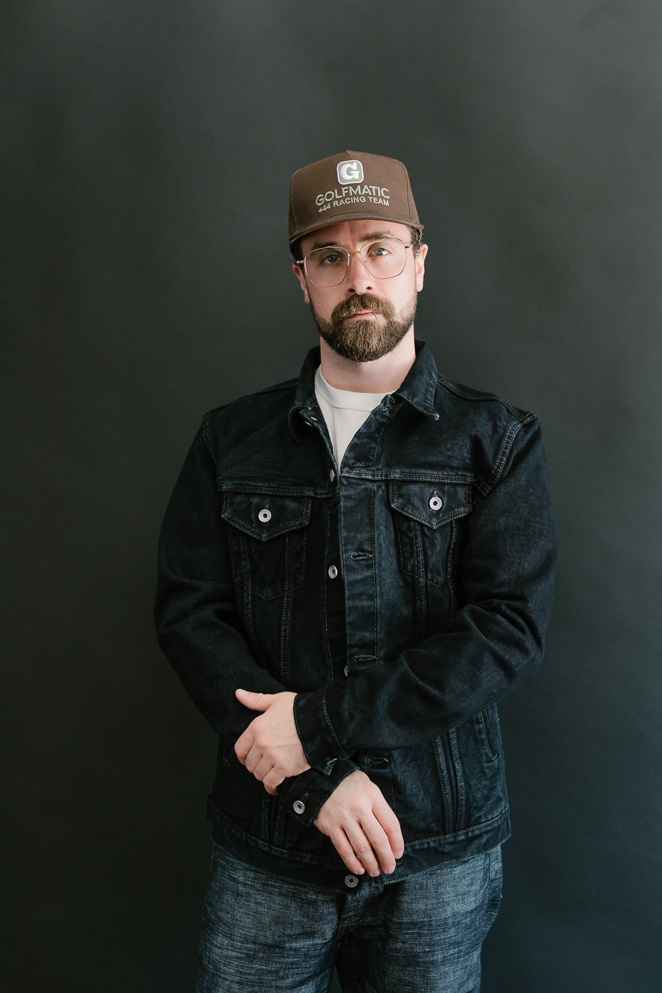 IH-526Lod - 19oz Left-Hand Twill Selvedge Denim Type III Jacket - Indigo Overdyed Black