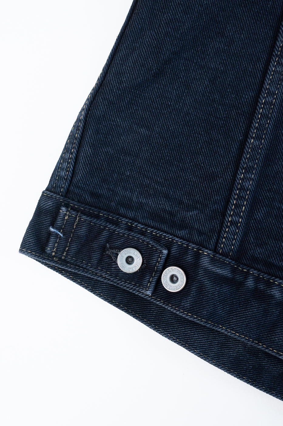 IH-526Lod - 19oz Left-Hand Twill Selvedge Denim Type III Jacket - Indigo Overdyed Black