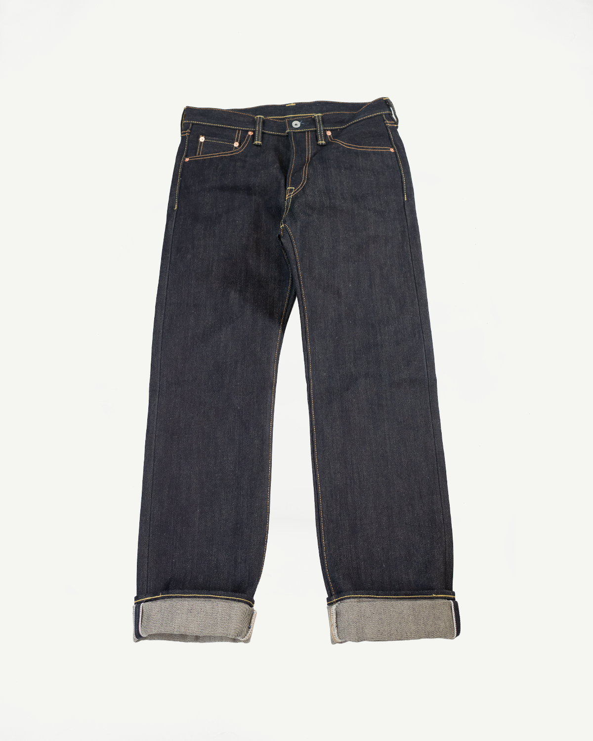 IH-666-XHS - 25oz Selvedge Denim Slim Straight Cut Jeans - Indigo