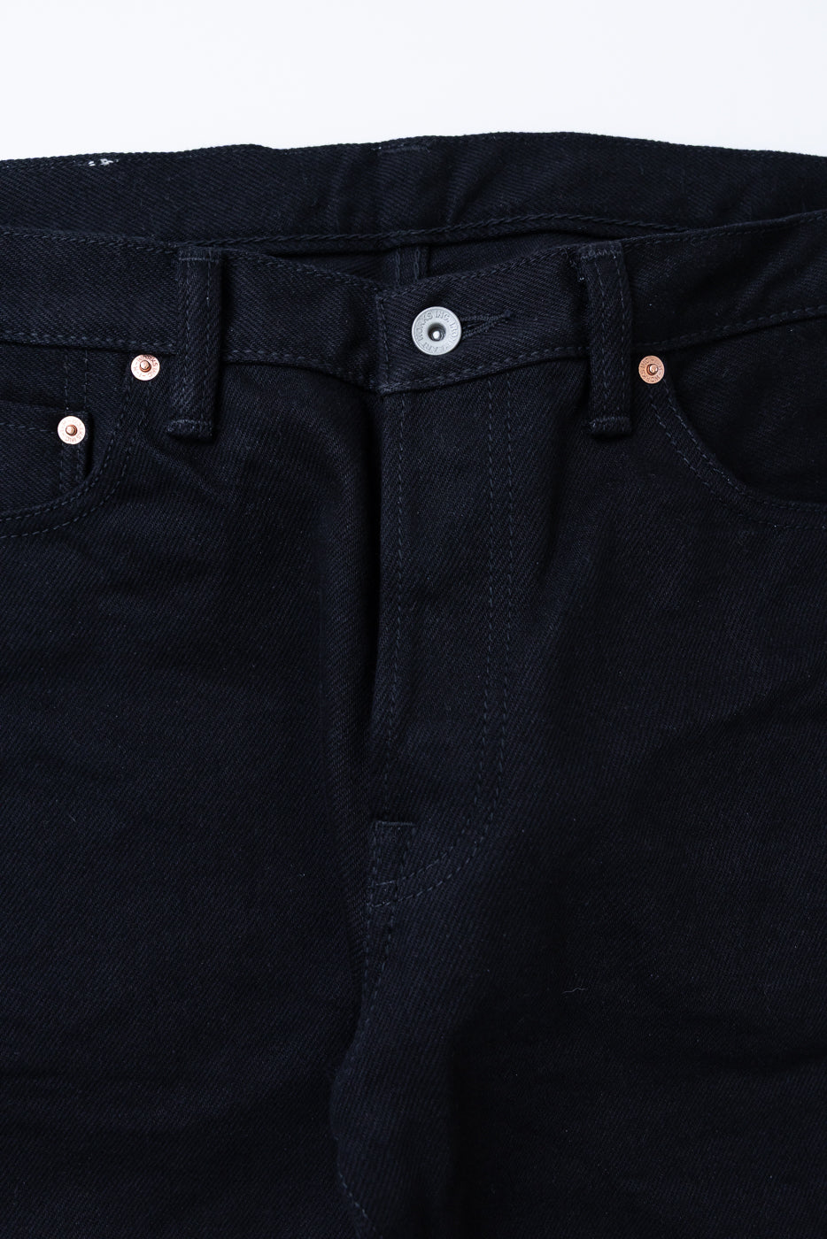 IH-666S-SBG - 21oz Selvedge Denim Slim Straight - Superblack (Fades to Grey)
