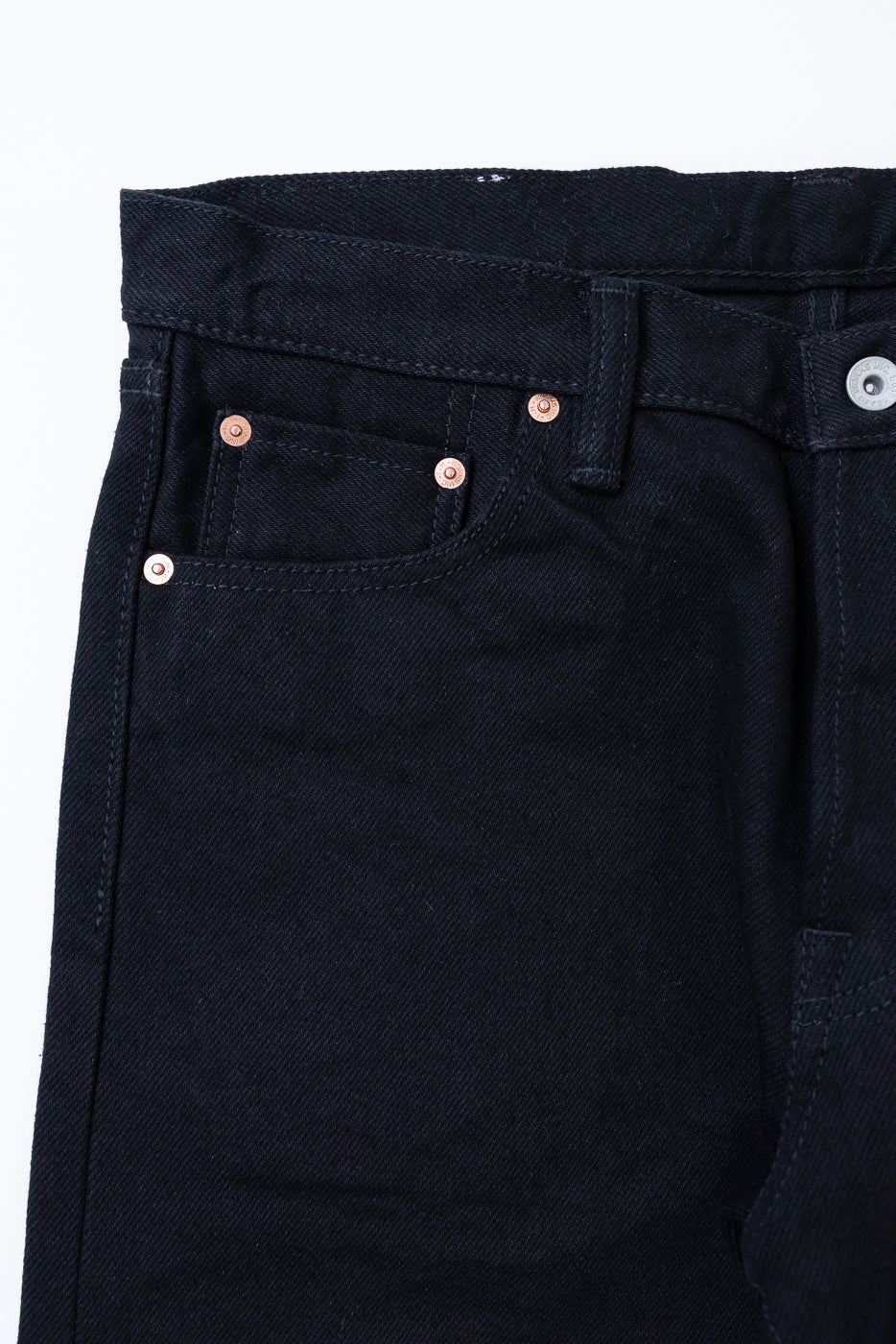 IH-666S-SBG - 21oz Selvedge Denim Slim Straight - Superblack (Fades to Grey)