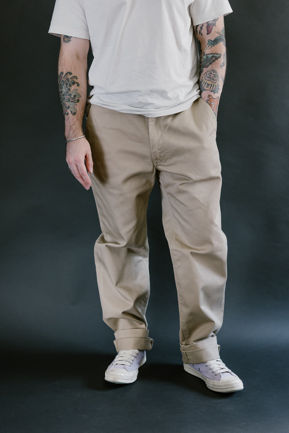 IH-731-KHA - 12oz Heavy Cotton Relaxed Fit Chinos - Khaki