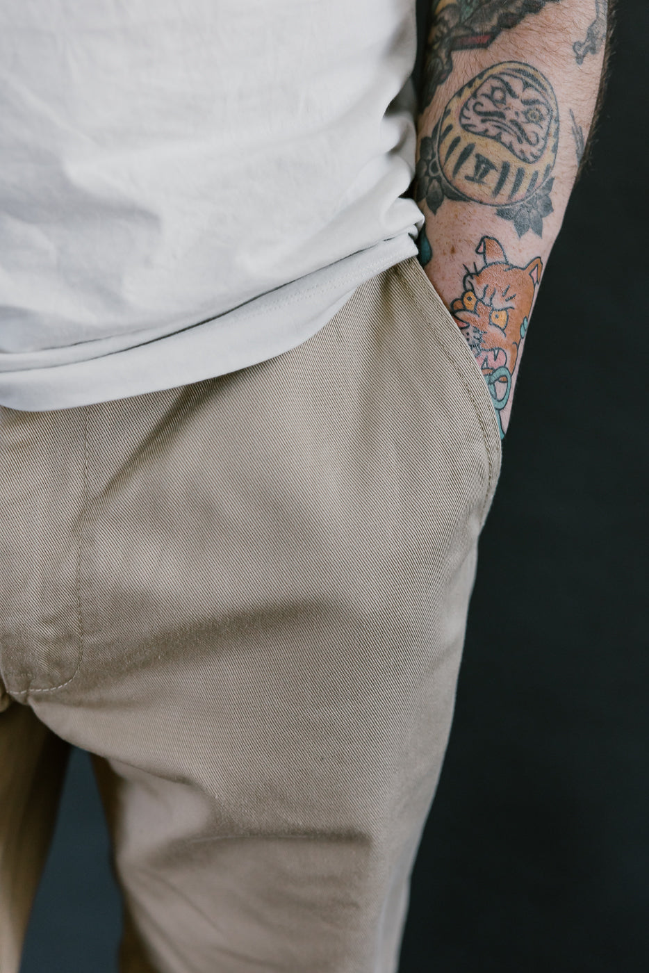 IH-731-KHA - 12oz Heavy Cotton Relaxed Fit Chinos - Khaki