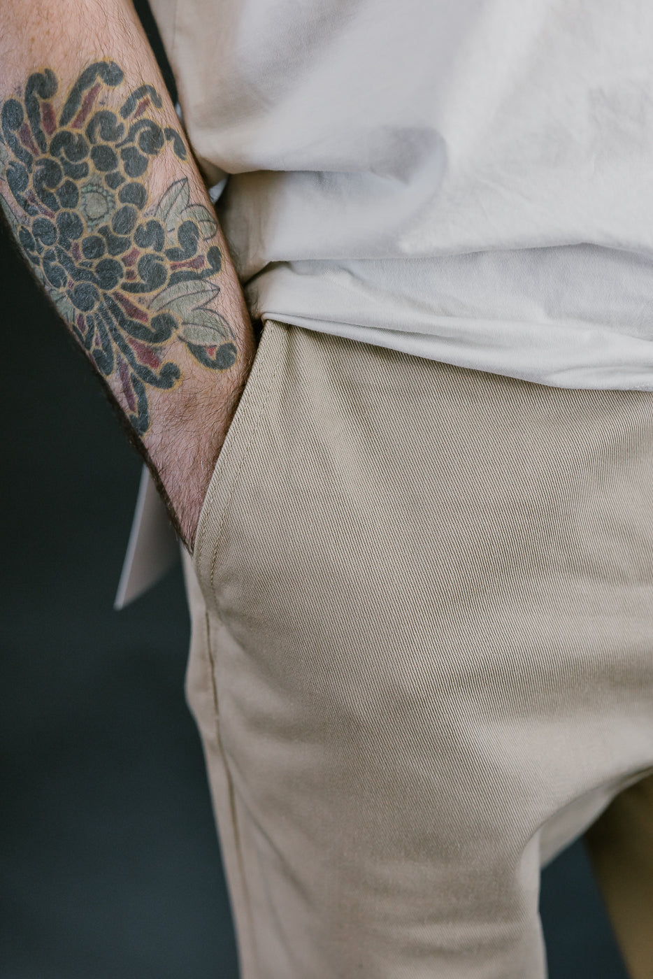 IH-731-KHA - 12oz Heavy Cotton Relaxed Fit Chinos - Khaki