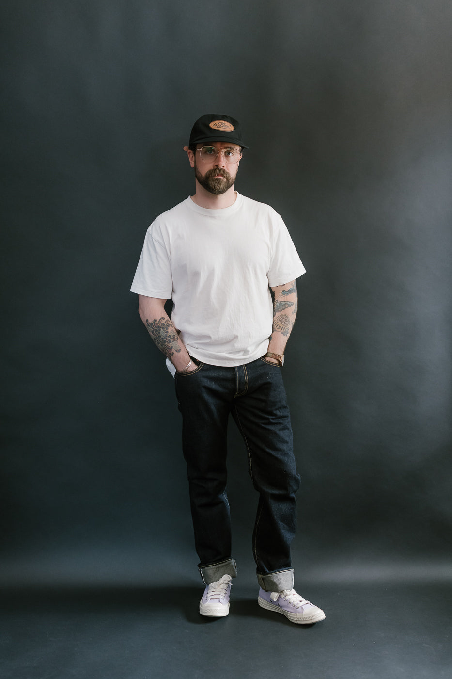 IH-777N - 17oz Selvedge Denim Slim Tapered Cut Jeans - Natural Indigo