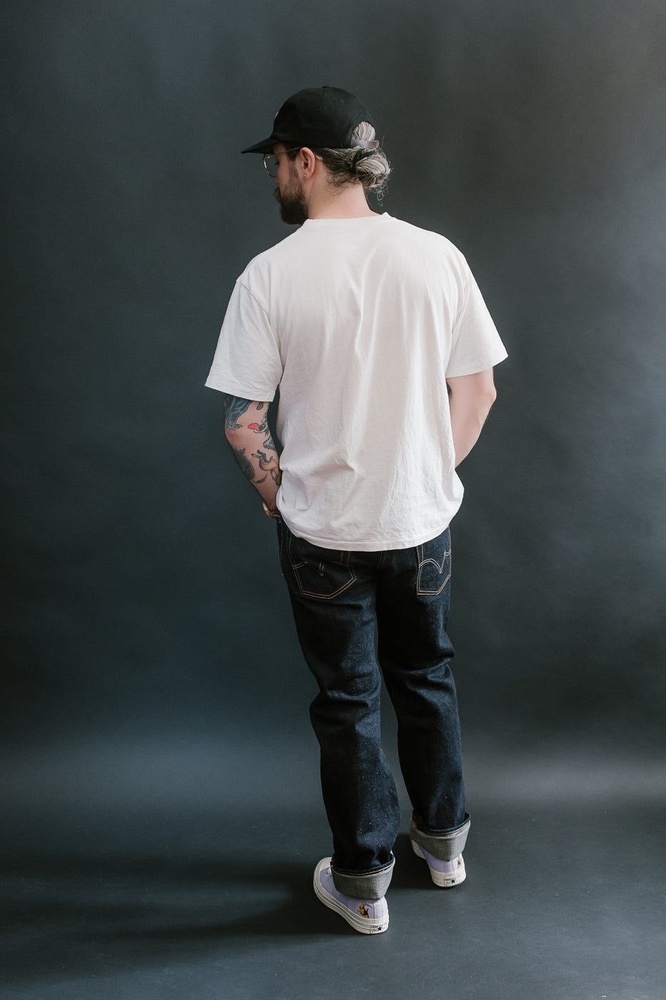 IH-777N - 17oz Selvedge Denim Slim Tapered Cut Jeans - Natural Indigo