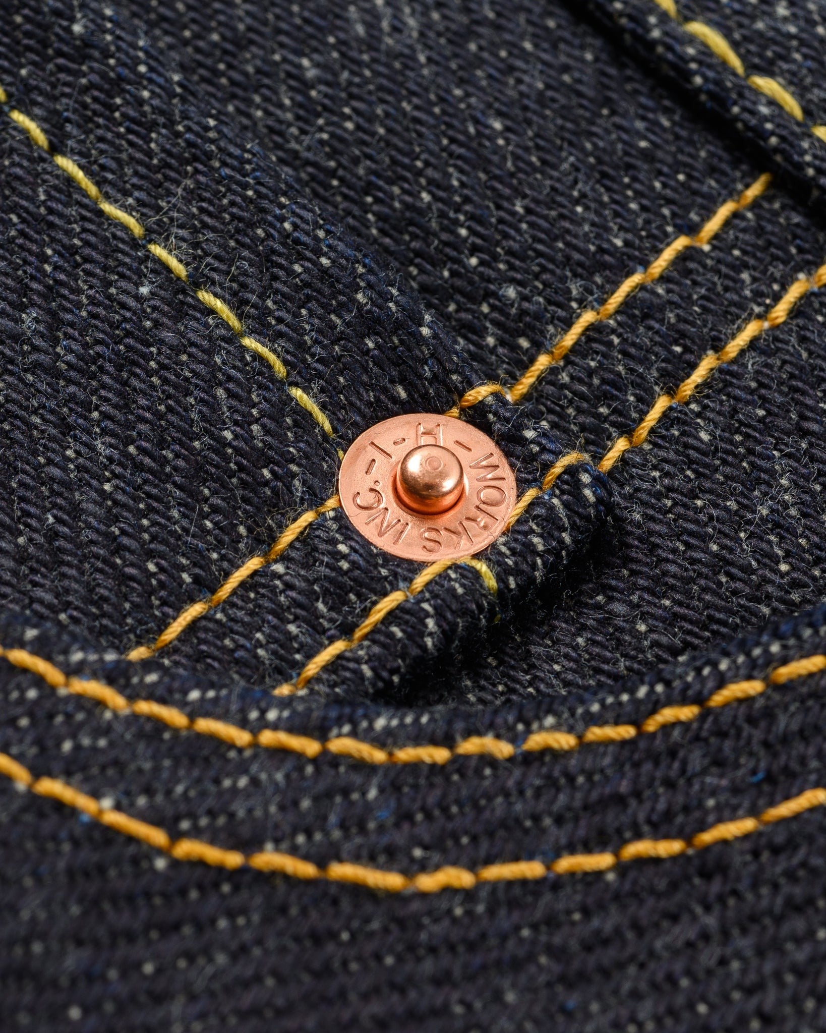 IH-888-XHS - 25oz Selvedge Denim Medium/High Rise Taper Cut Jeans - Indigo
