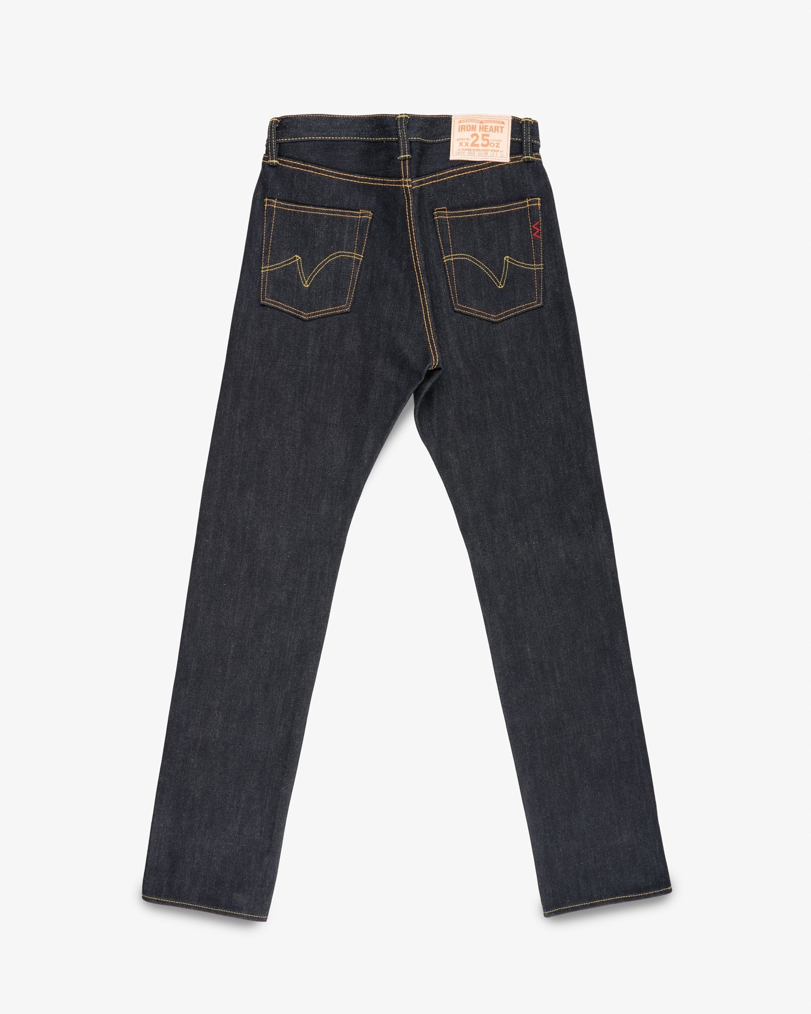 IH-888-XHS - 25oz Selvedge Denim Medium/High Rise Taper Cut Jeans - Indigo