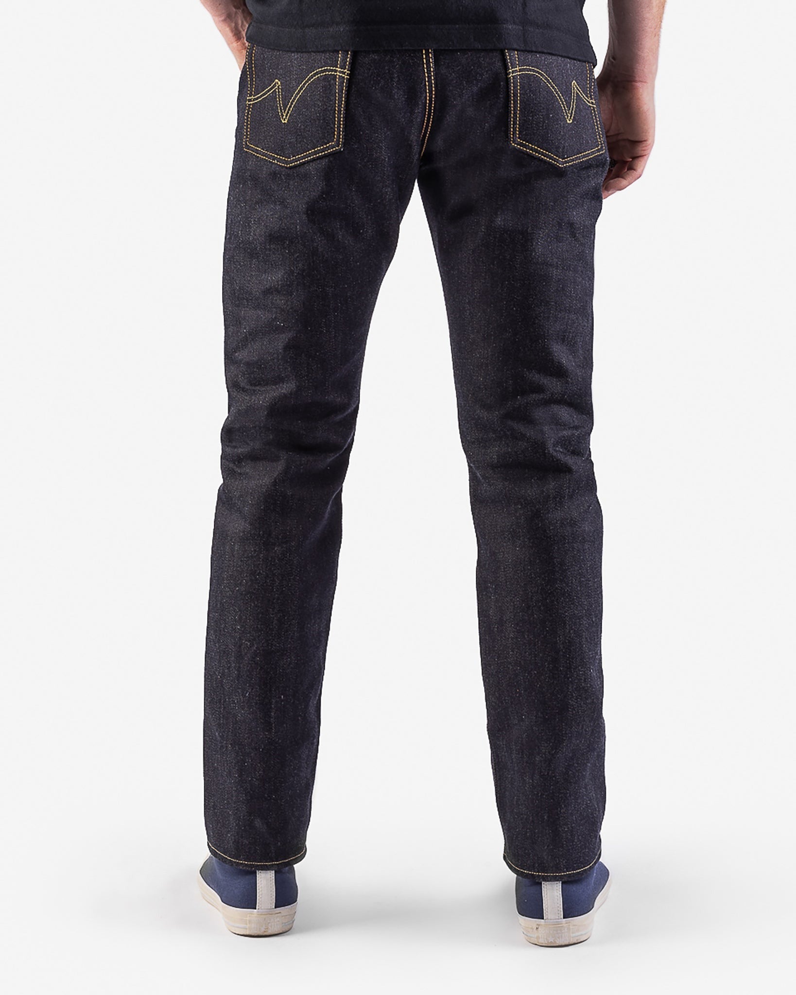 IH-888-XHS - 25oz Selvedge Denim Medium/High Rise Taper Cut Jeans - Indigo