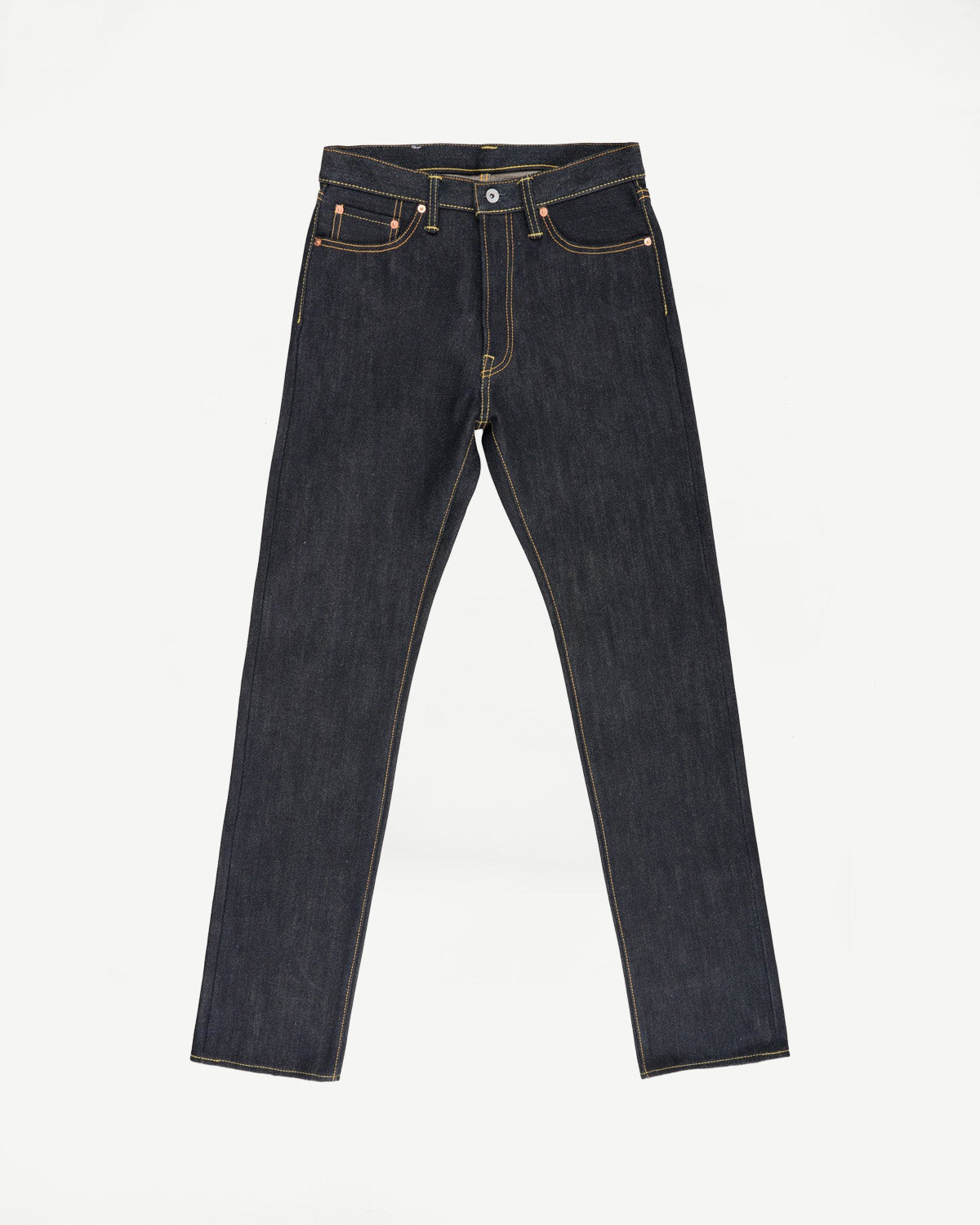 IH-888-XHS - 25oz Selvedge Denim Medium/High Rise Taper Cut Jeans - Indigo