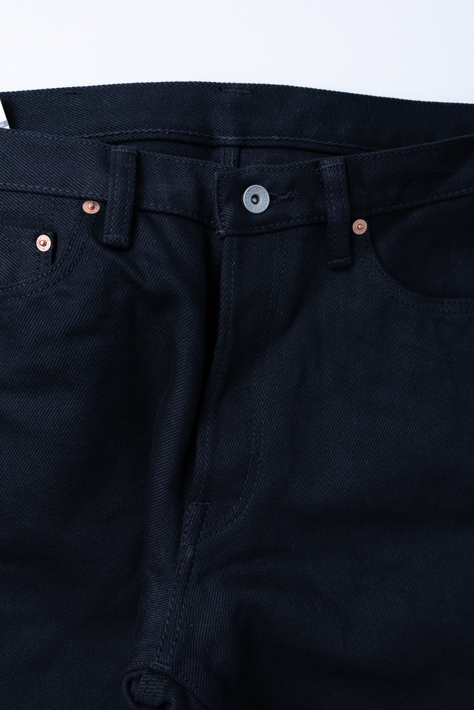 IH-888S-SB - 21oz Selvedge Denim Relaxed Taper Cut Jeans - Superblack Non-Fade
