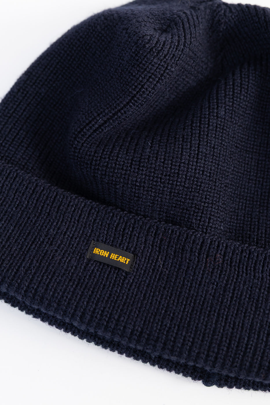 IHG-080-NAV - 100% Wool Ribbed Beanie - Navy Blue | Dant