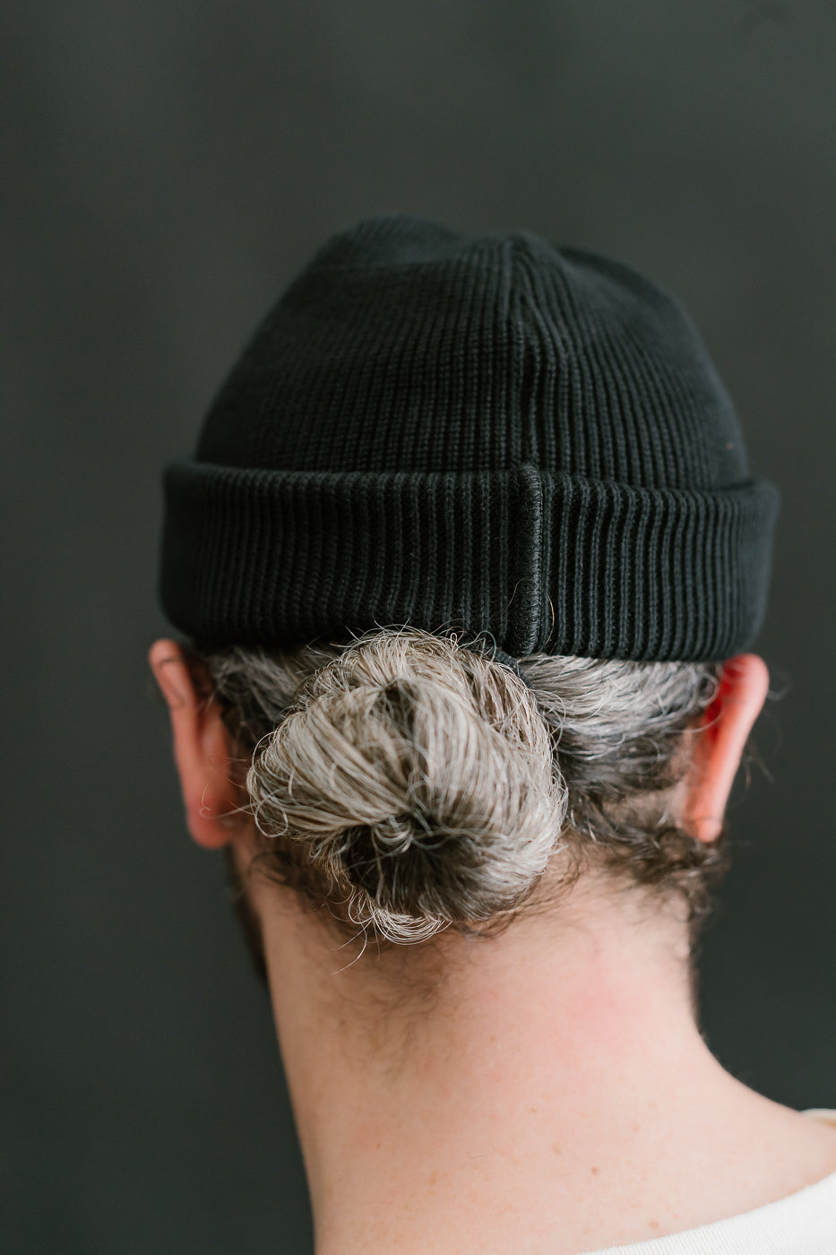 IHG-081-BLK - 100% Cotton Ribbed Beanie - Black