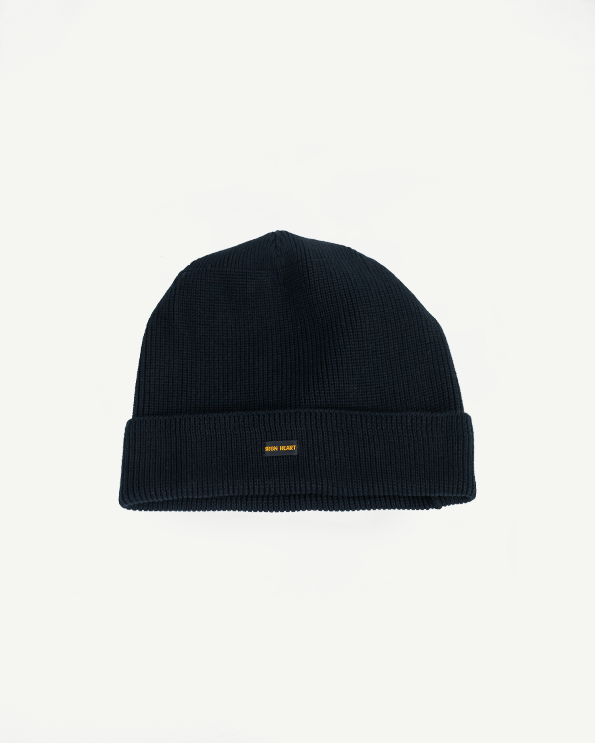 IHG-081-BLK - 100% Cotton Ribbed Beanie - Black