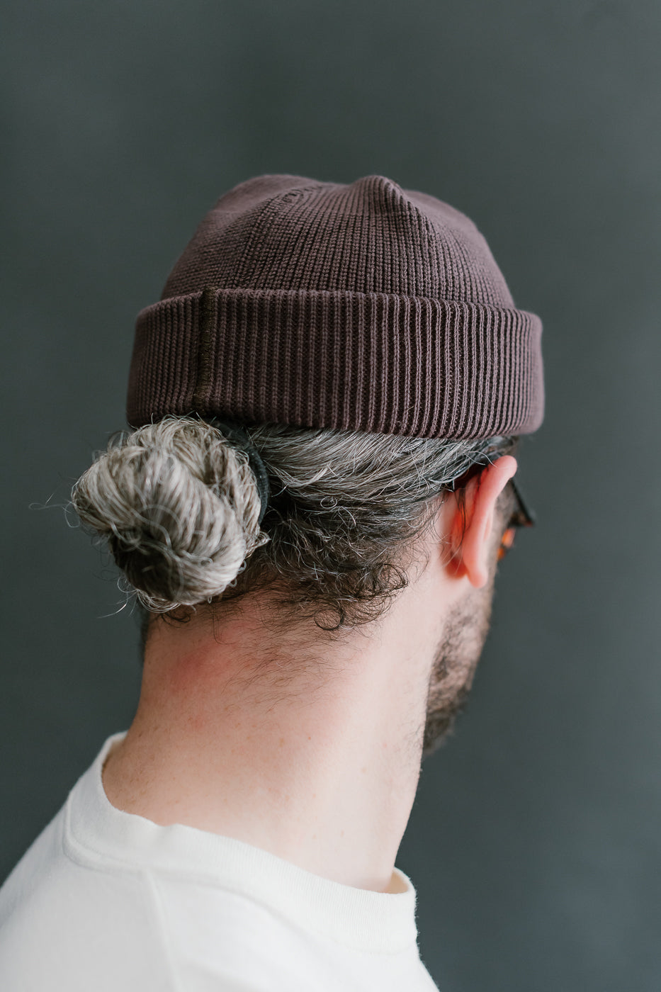 IHG-081-GRY - 100% Cotton Ribbed Beanie - Grey
