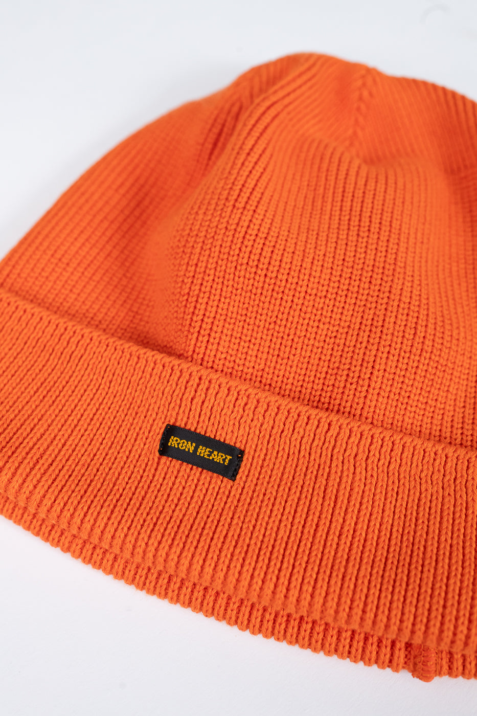 IHG-081-ORA - 100% Cotton Ribbed Beanie - Orange