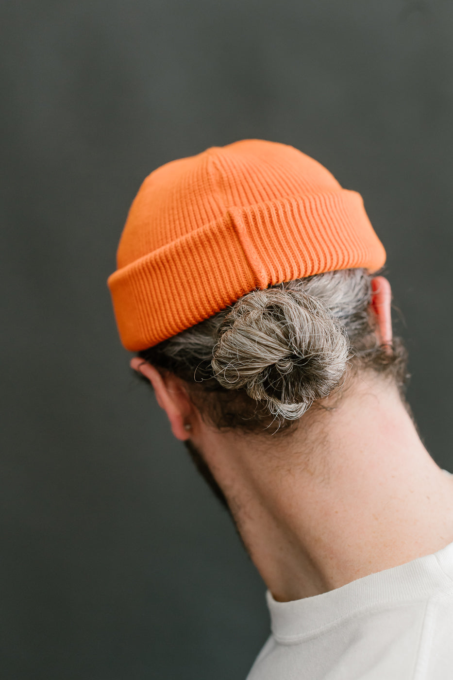 IHG-081-ORA - 100% Cotton Ribbed Beanie - Orange
