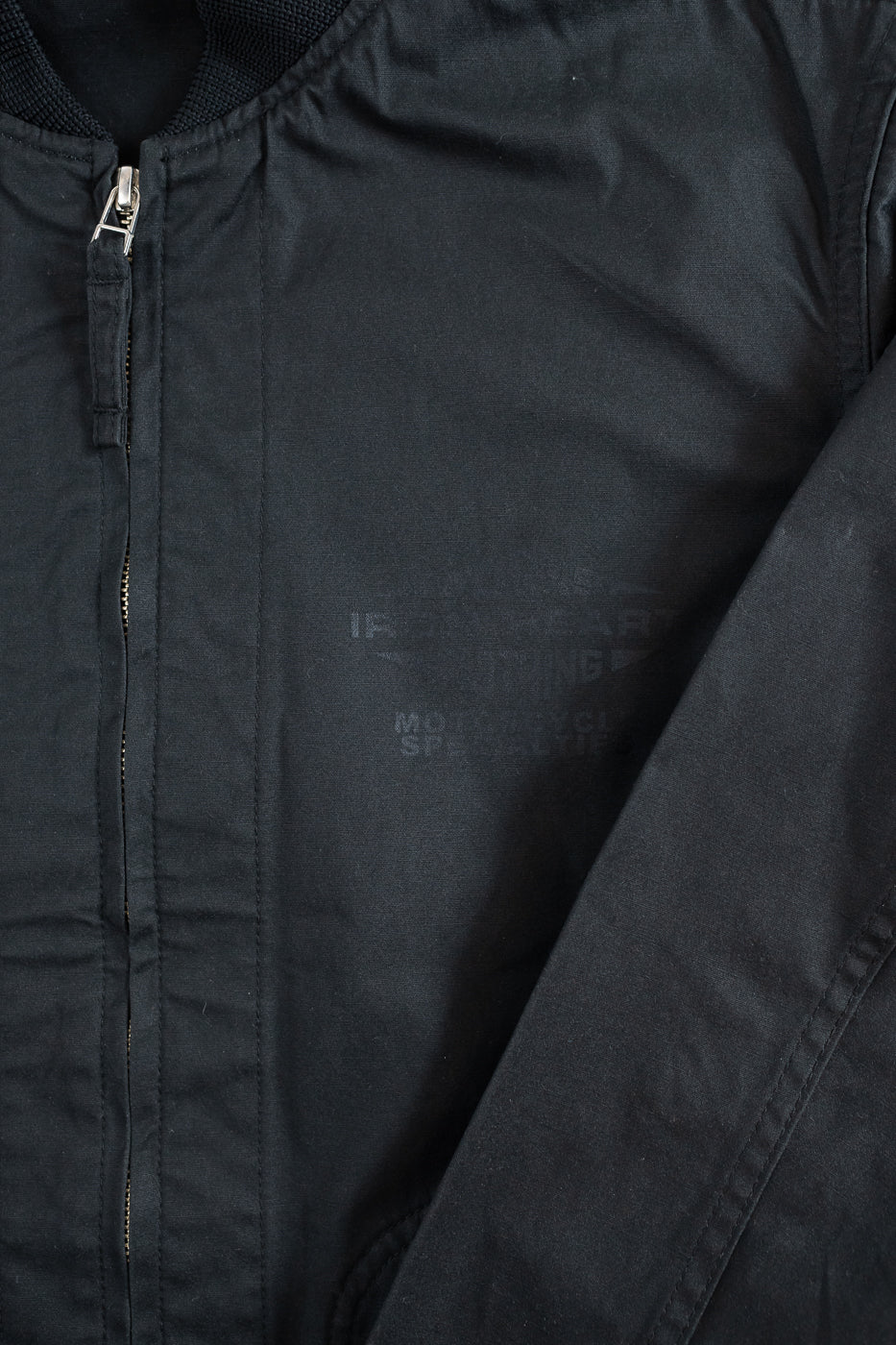IHJ-145-BLK - 7oz Rubber Wax Coated Windbreaker - Black