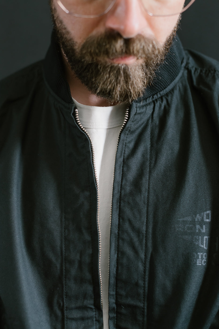 IHJ-145-BLK - 7oz Rubber Wax Coated Windbreaker - Black
