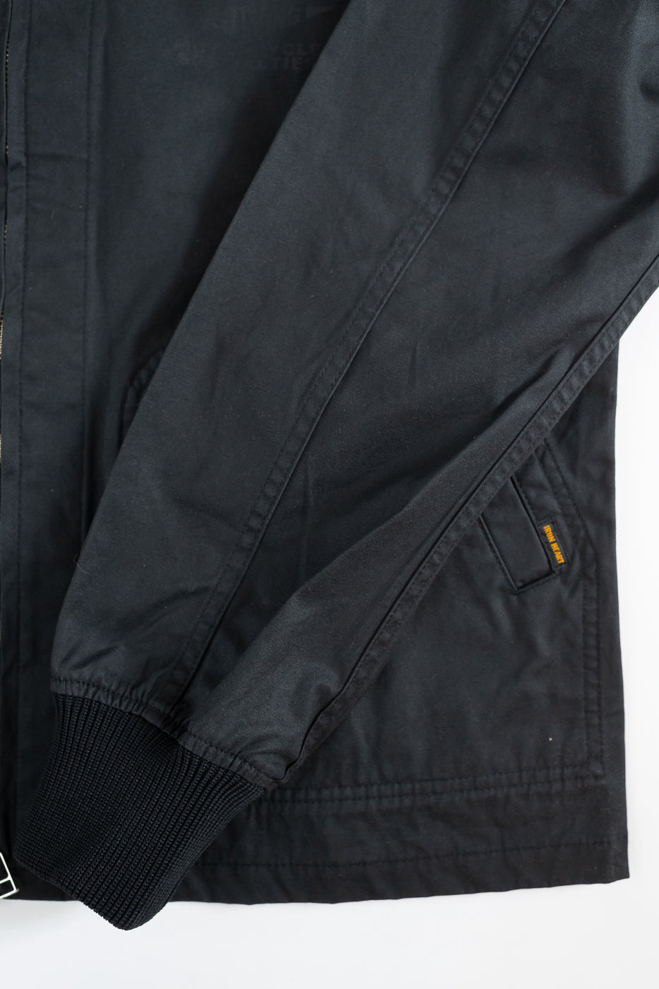 IHJ-145-BLK - 7oz Rubber Wax Coated Windbreaker - Black