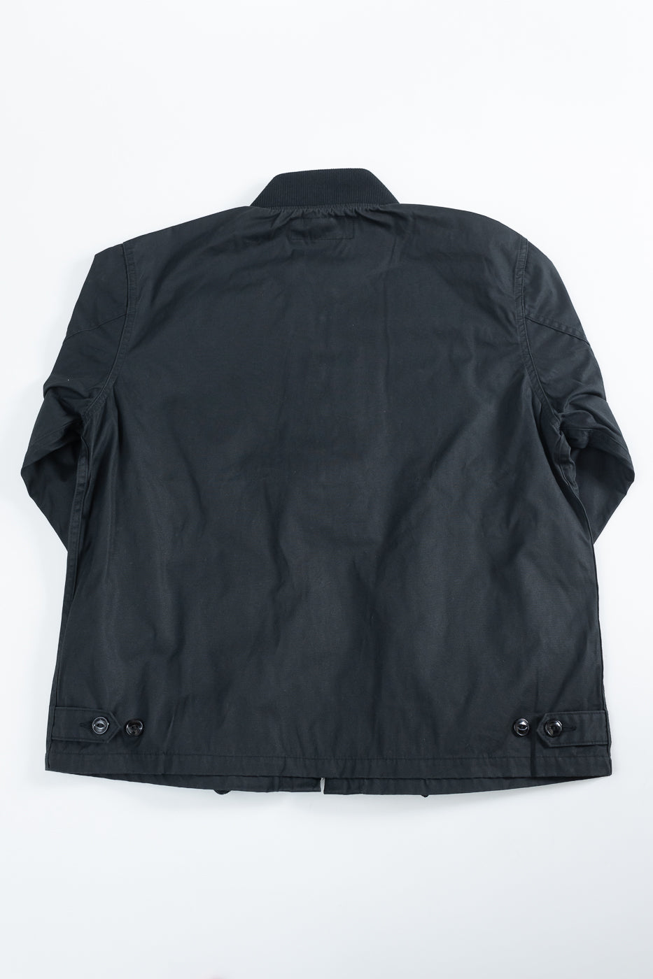 IHJ-145-BLK - 7oz Rubber Wax Coated Windbreaker - Black