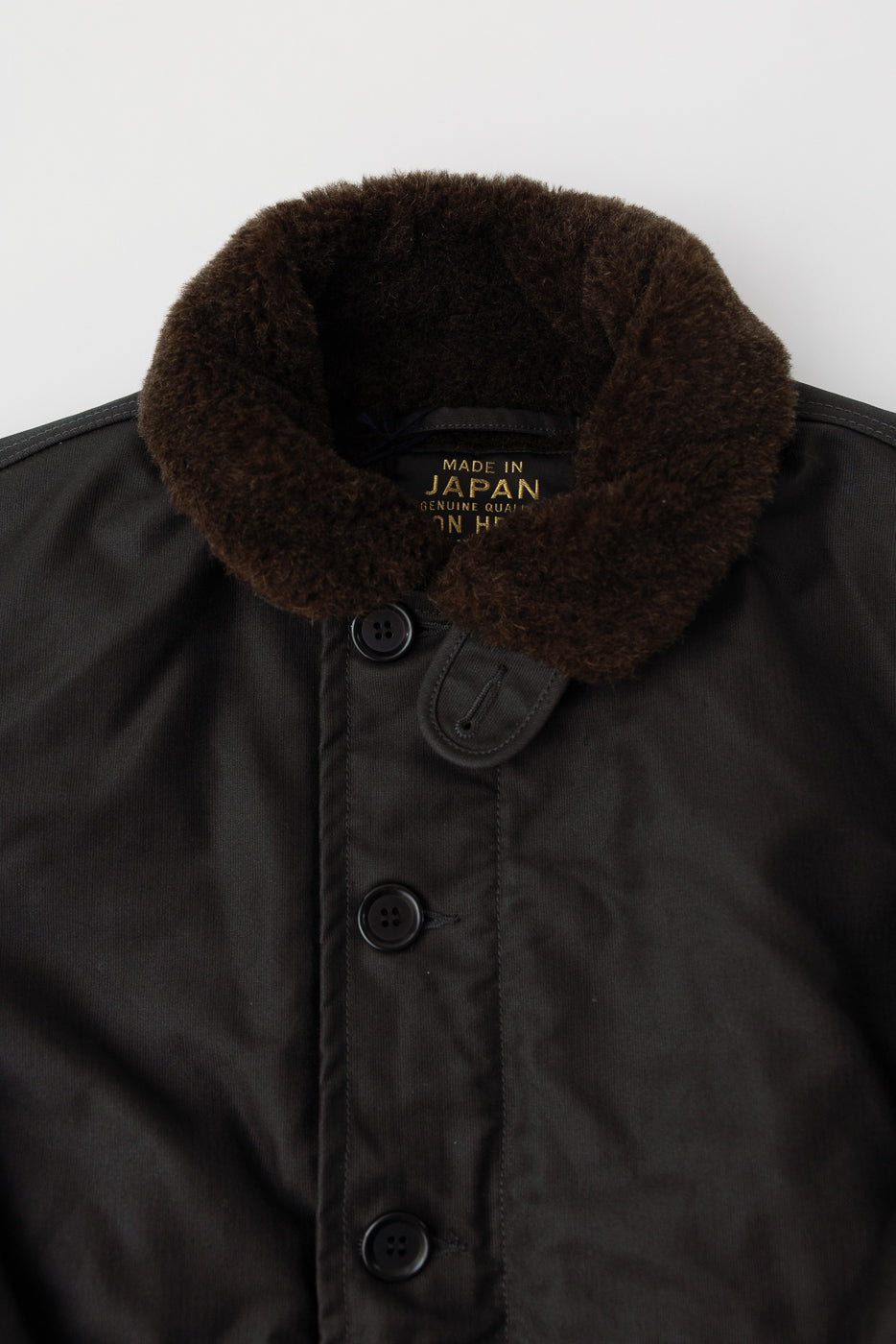 IHM-37-BLK - Oiled Whipcord N1 Deck Jacket - Black | Dant