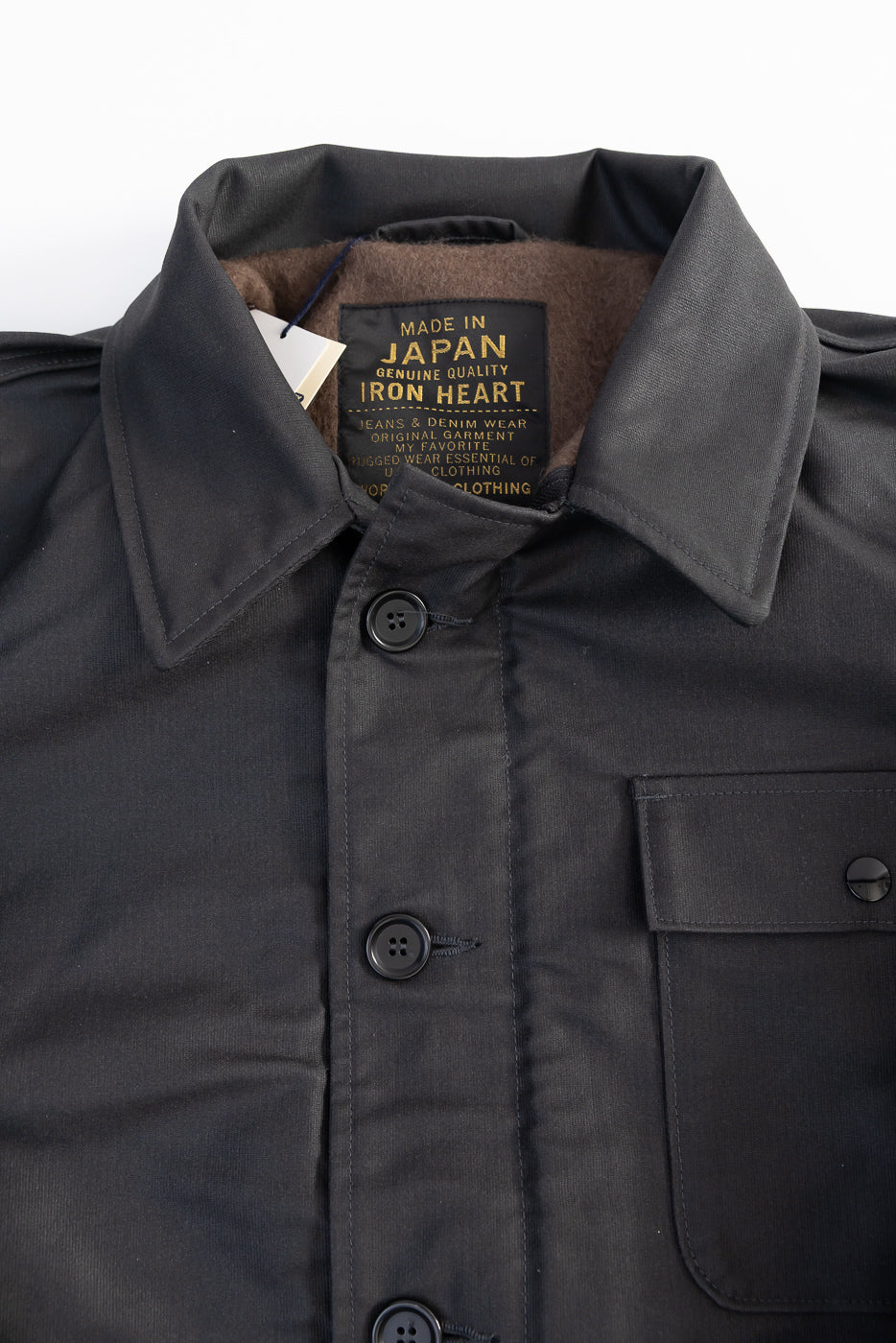 IHM-45-BLK - Oiled Whipcord A2 Deck Jacket - Black | Dant