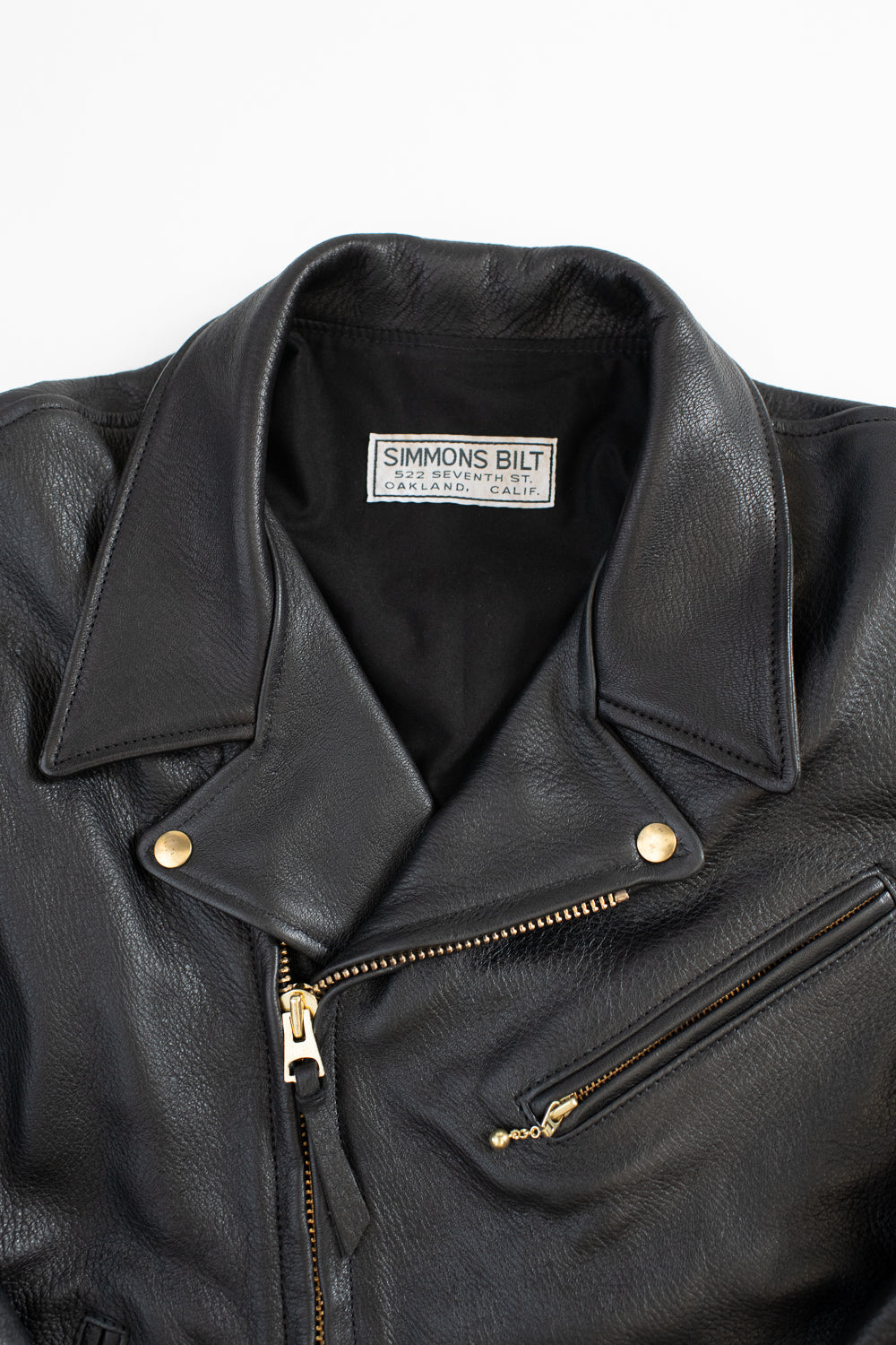 IHSB-PAC-BLK - Iron Heart X Simmons Bilt Deerskin Pacific Rider's Jacket - Black