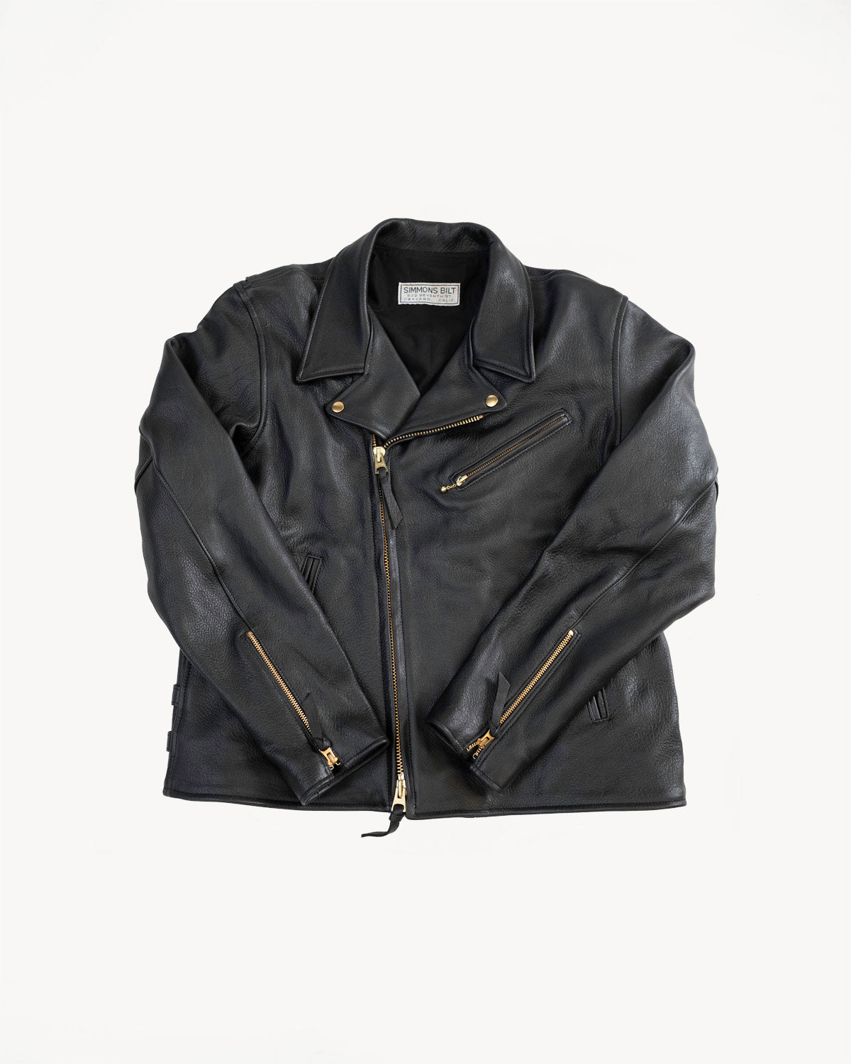 IHSB-PAC-BLK - Iron Heart X Simmons Bilt Deerskin Pacific Rider's Jacket - Black