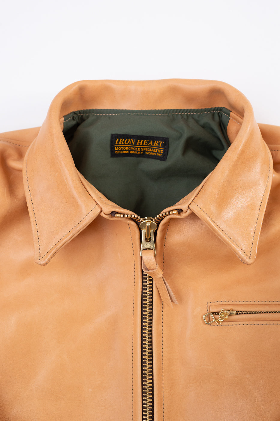 IHSB-TGN-NAT - Iron Heart x Simmons Bilt Mustang Horsehide Tailgunner - Natural