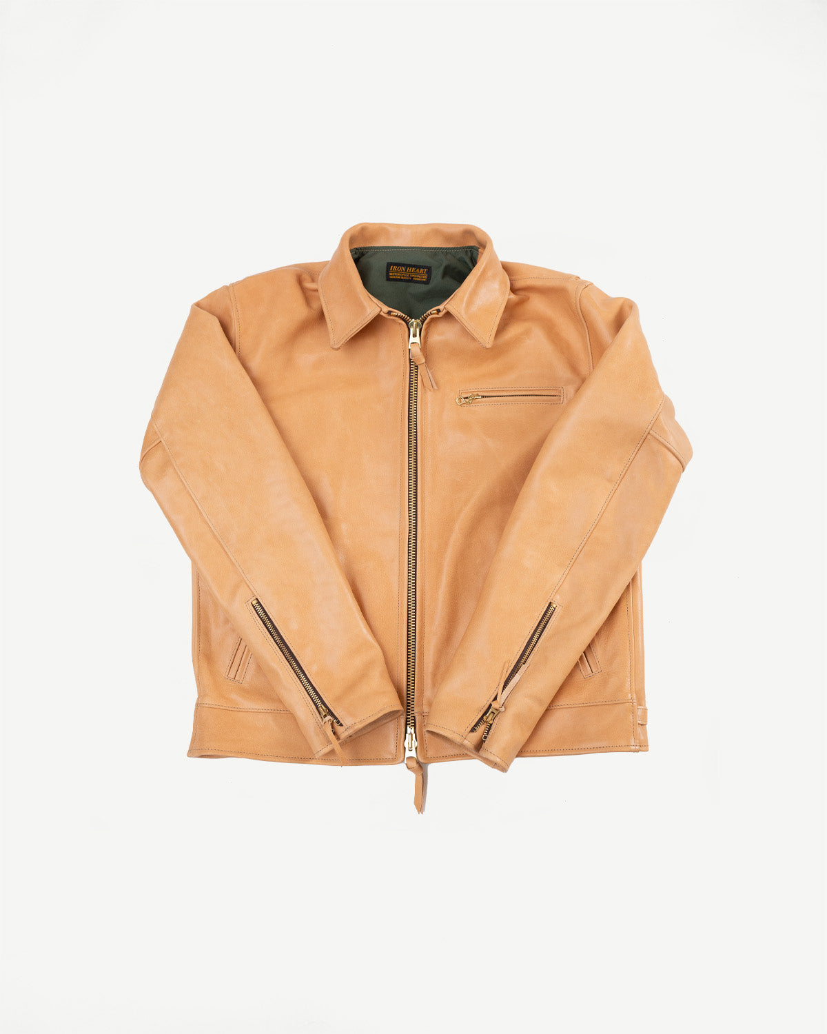 IHSB-TGN-NAT - Iron Heart x Simmons Bilt Mustang Horsehide Tailgunner - Natural