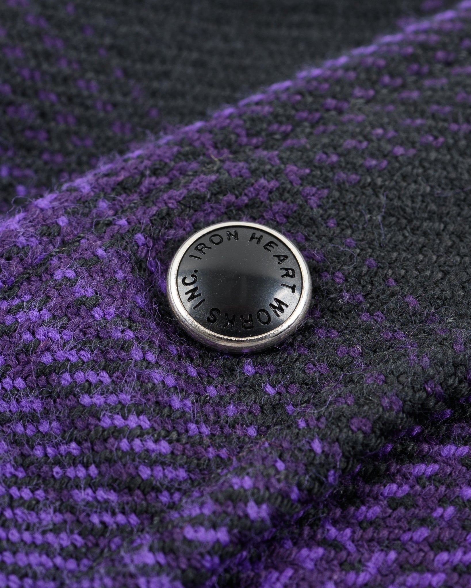 IHSH-264-PUR - Ultra Heavy Flannel Ombré Check Western Shirt - Purple/Black