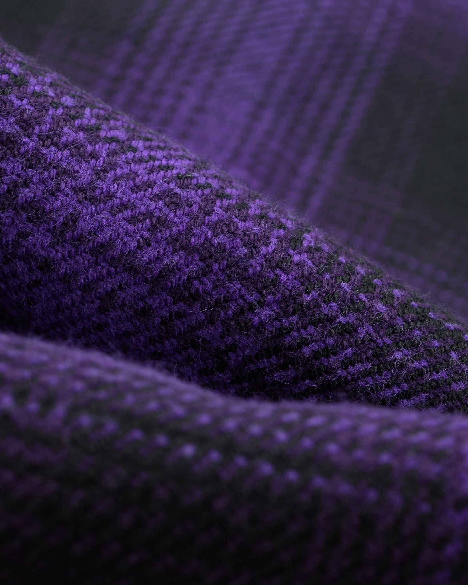 IHSH-265-PUR - Ultra Heavy Flannel Ombré Check Work Shirt - Purple/Black