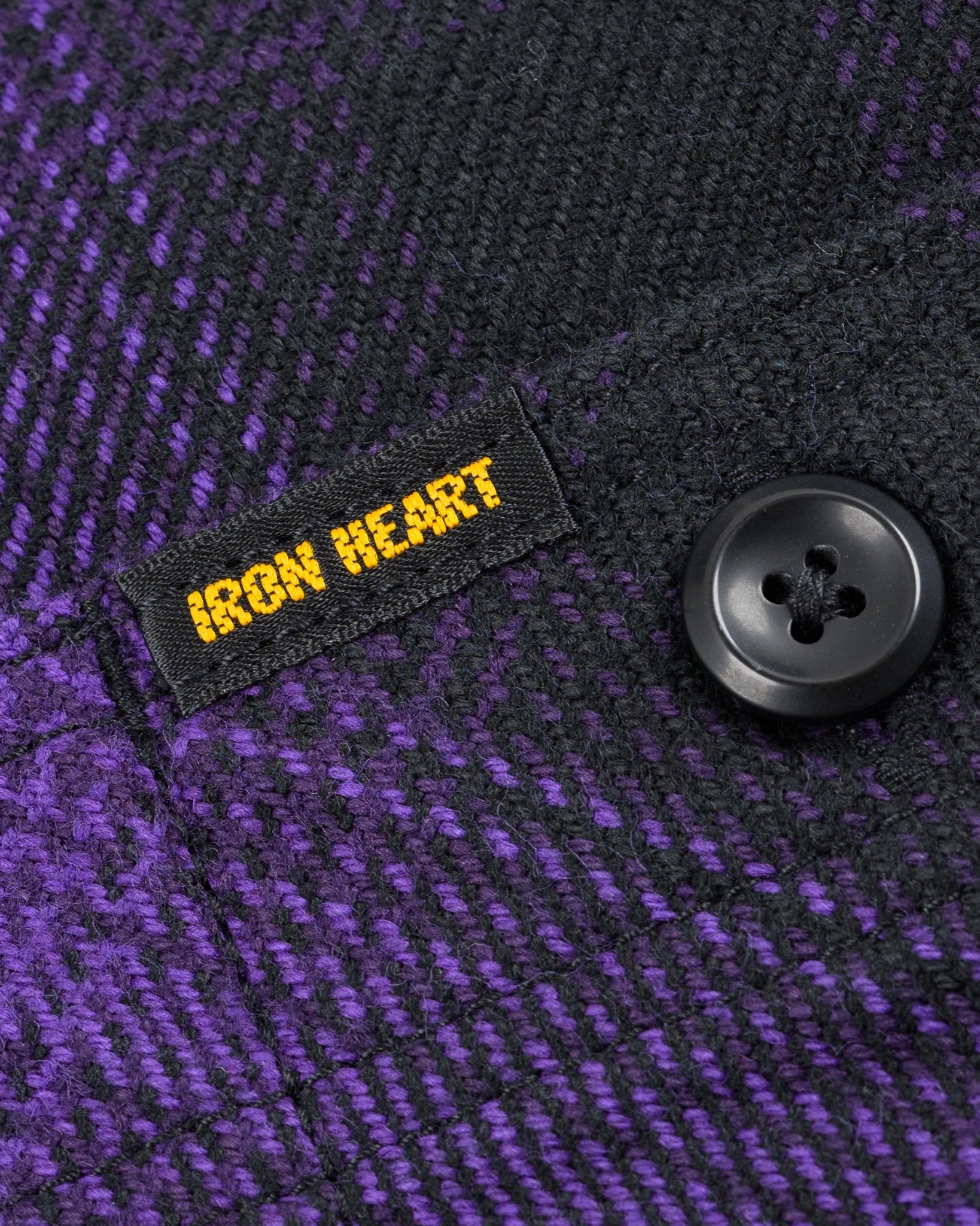 IHSH-265-PUR - Ultra Heavy Flannel Ombré Check Work Shirt - Purple/Black