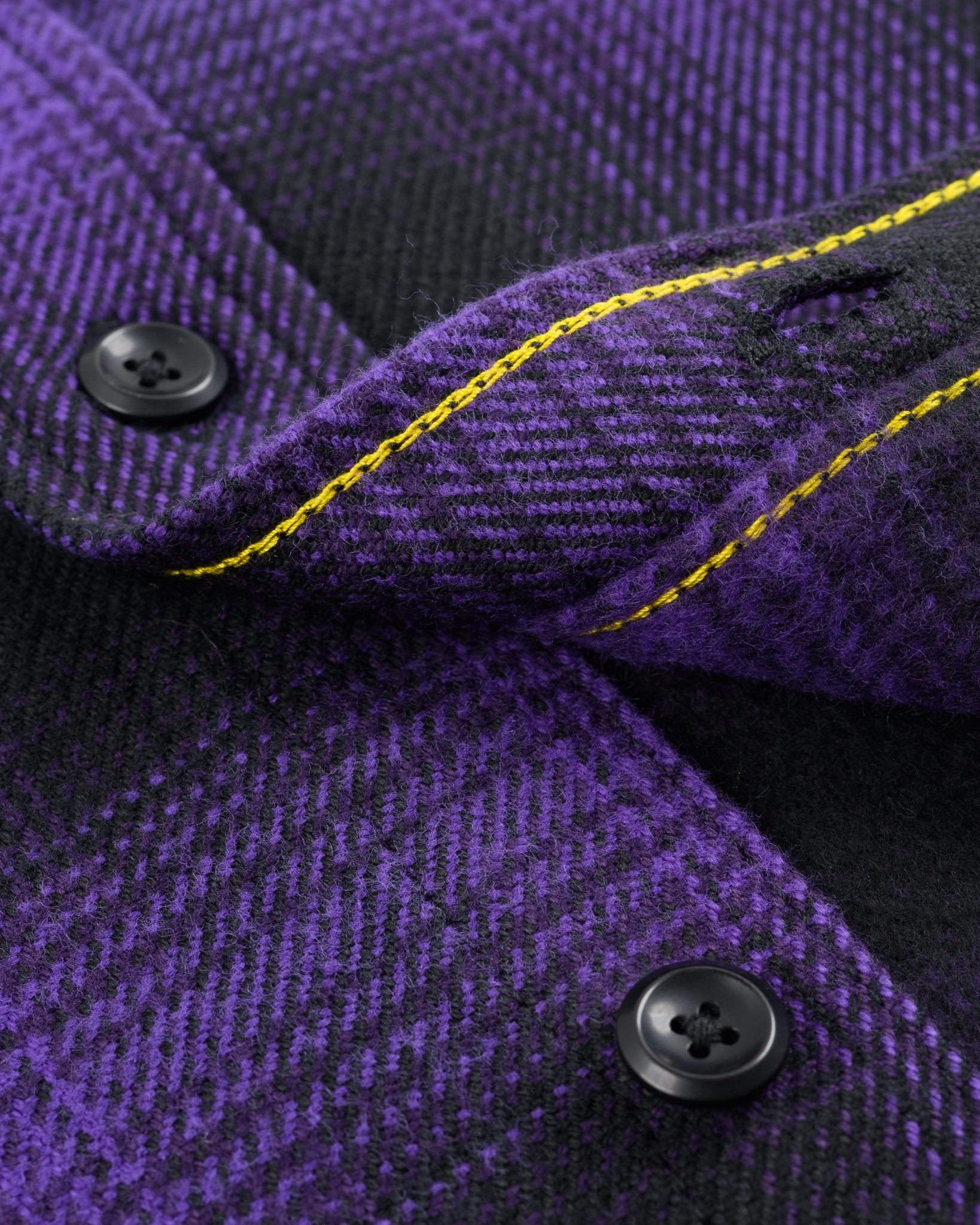 IHSH-265-PUR - Ultra Heavy Flannel Ombré Check Work Shirt - Purple/Black
