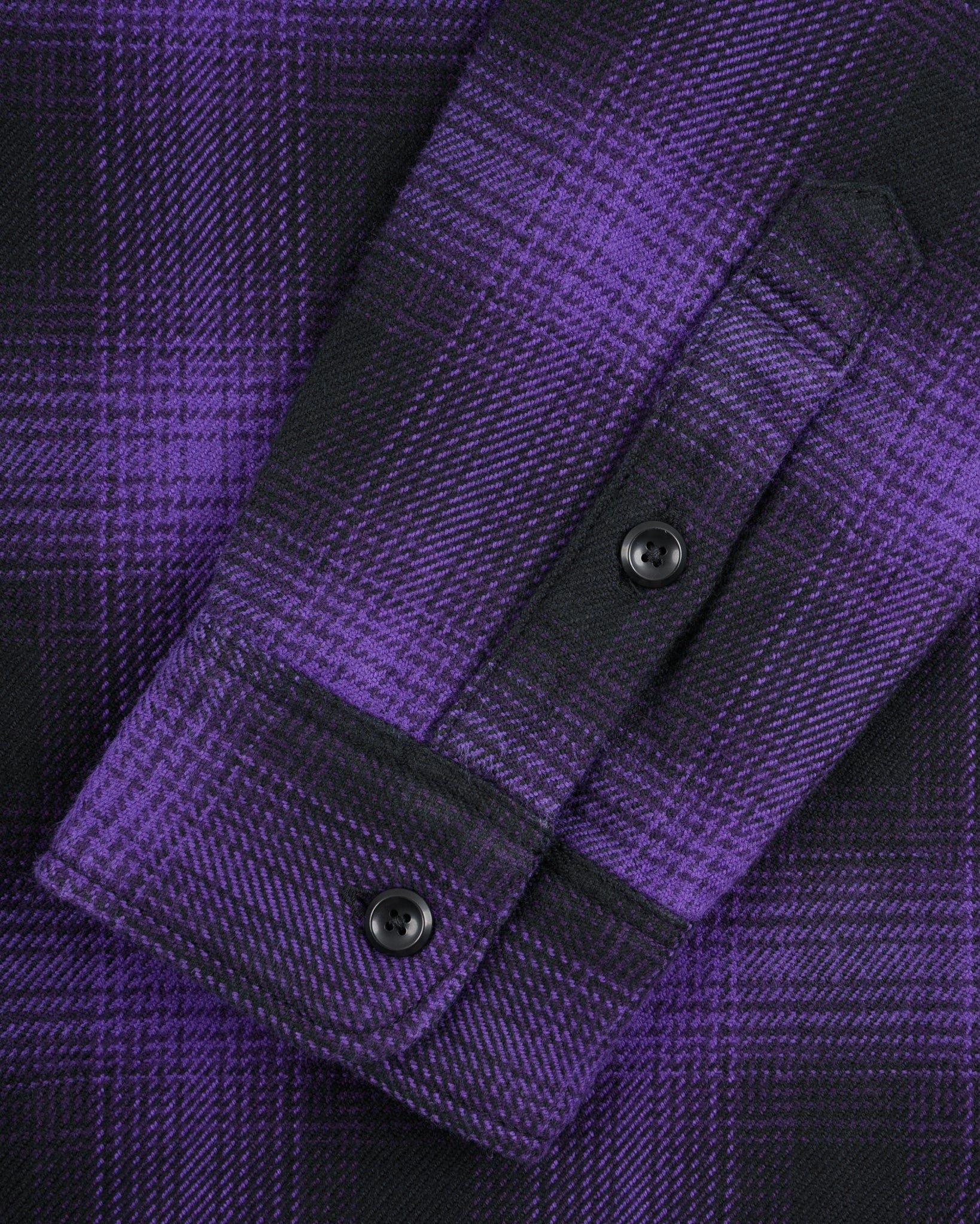 IHSH-265-PUR - Ultra Heavy Flannel Ombré Check Work Shirt - Purple/Black