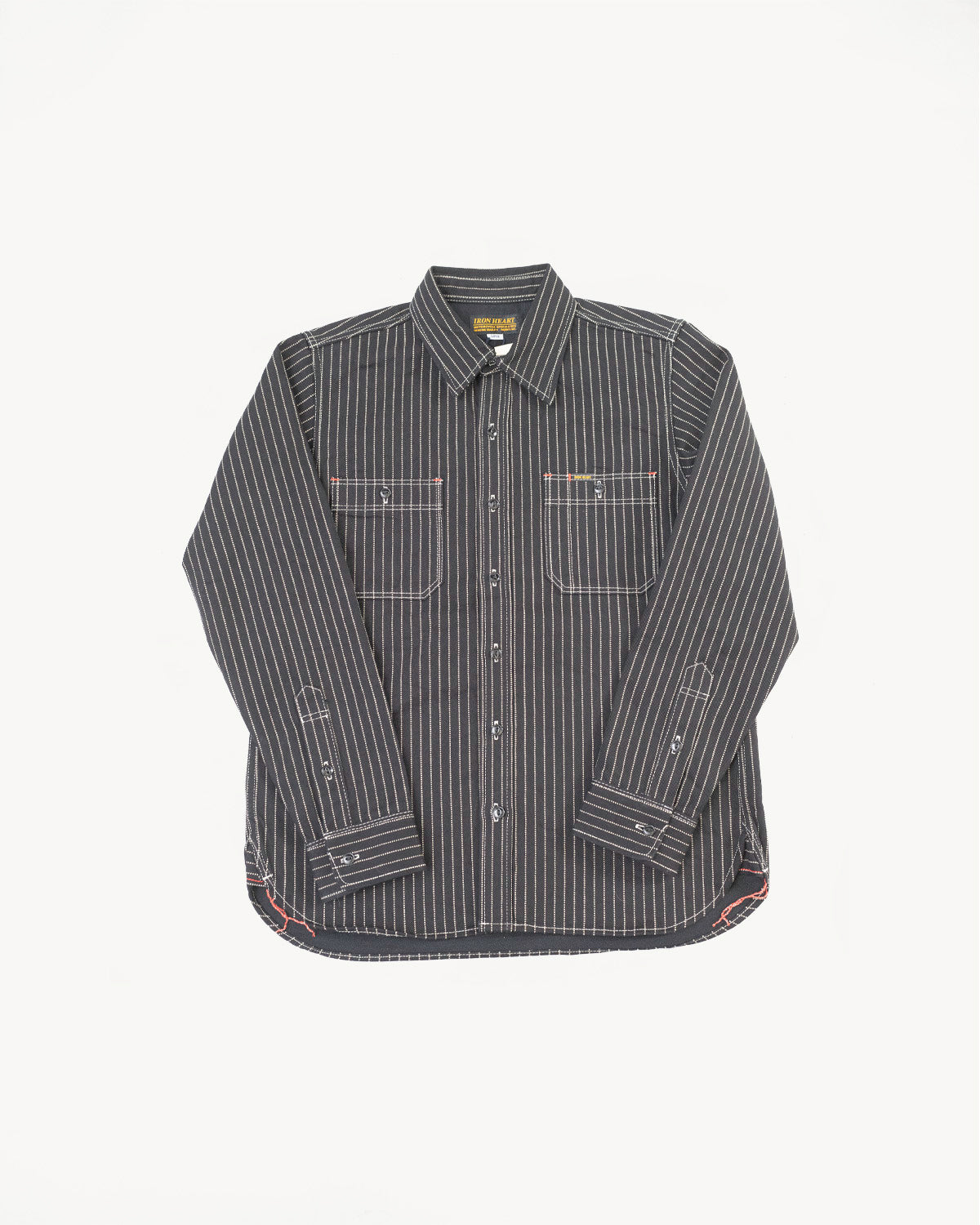 IHSH-266-BLK - 12oz Wabash Work Shirt - Black