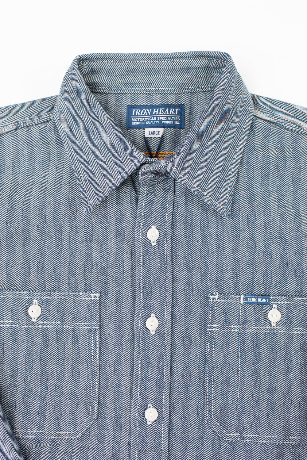 IHSH-308-IND - 12oz Herringbone Work Shirt - Indigo