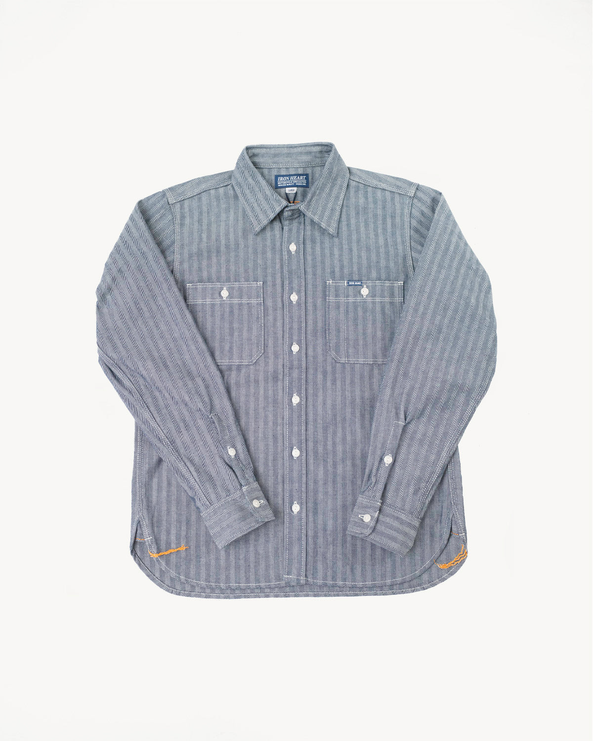 IHSH-308-IND - 12oz Herringbone Work Shirt - Indigo